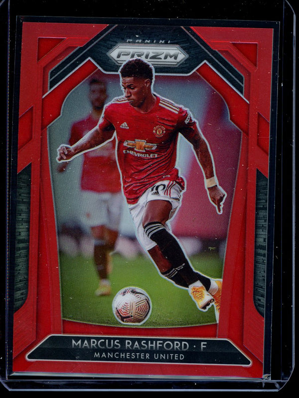 Marcus Rashford 2020-21 Panini Prizm Premier League Red Prizm 129/149