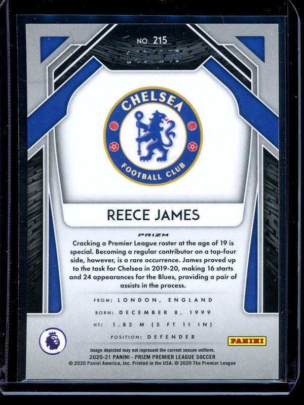 Reece James 2020-21 Panini Prizm Premier League Red Prizm 140/149