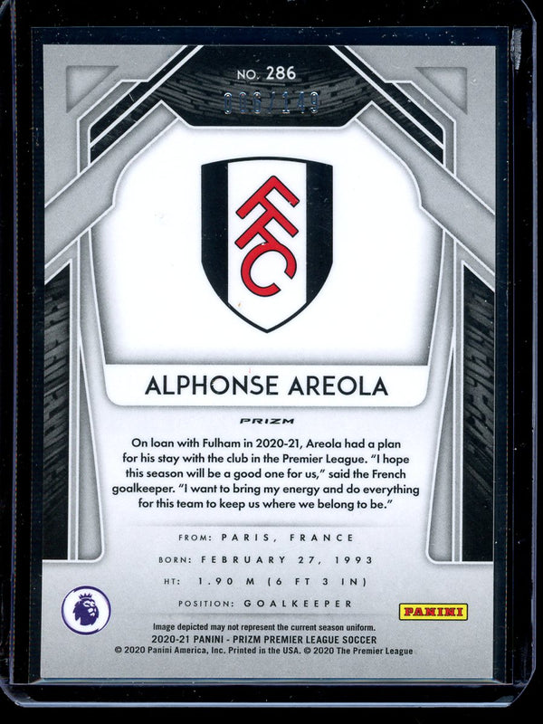 Alphonse Areola 2020-21 Panini Prizm Premier League Red Prizm 006/149