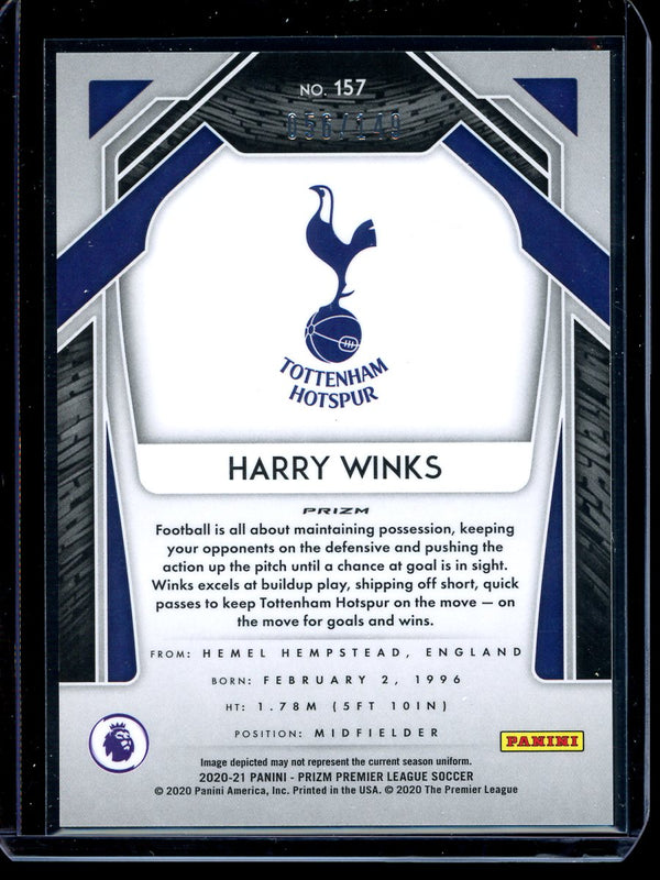 Harry Winks 2020-21 Panini Prizm Premier League Red Prizm 056/149