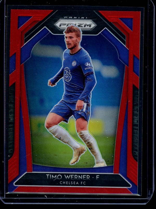 Timo Werner 2020-21 Panini Prizm Premier League Red Prizm 080/149