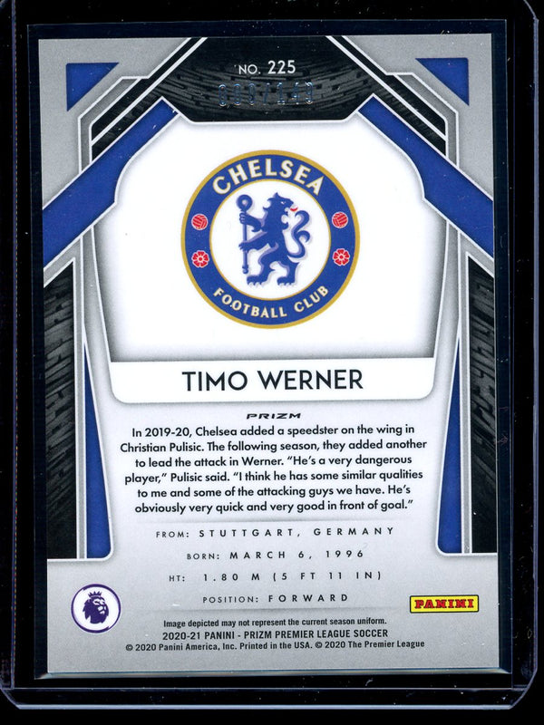 Timo Werner 2020-21 Panini Prizm Premier League Red Prizm 080/149