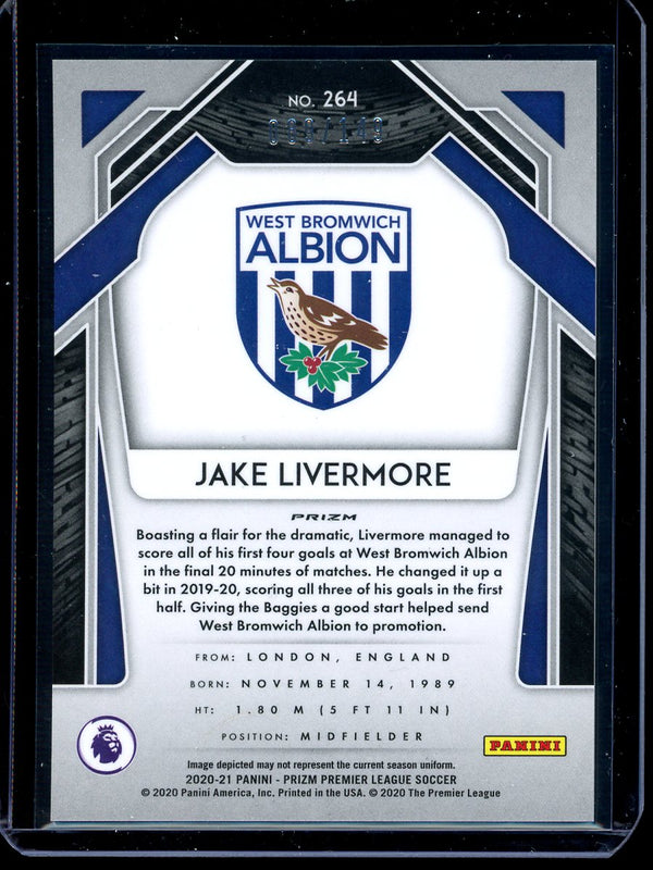 Jake Livermore 2020-21 Panini Prizm Premier League Red Prizm 089/149