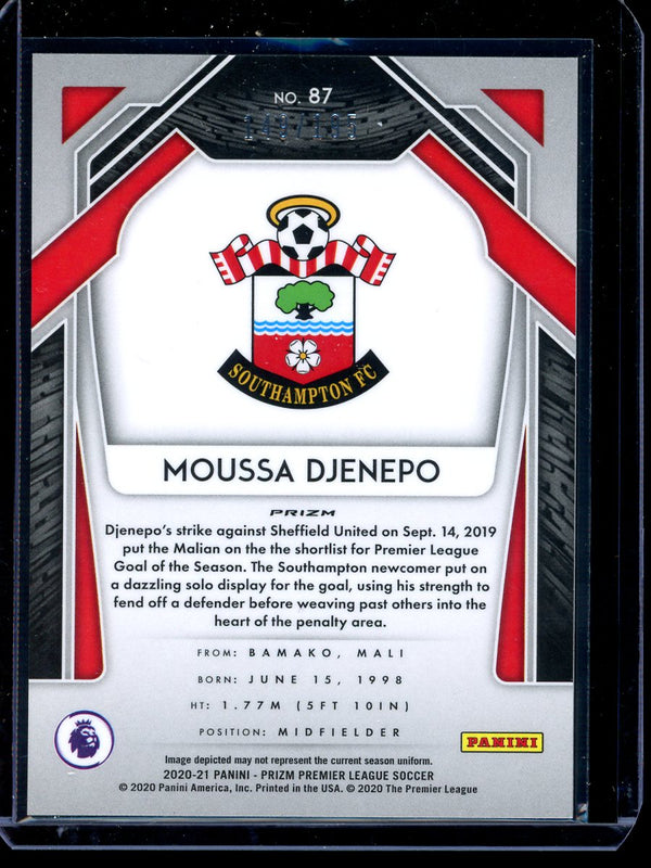 Moussa Djenepo 2020-21 Panini Prizm Premier League Blue Breakaway 149/195