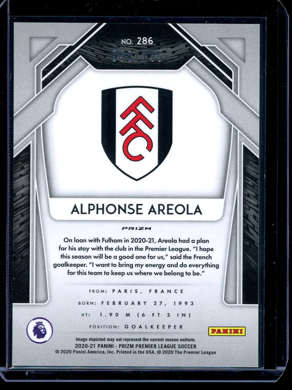 Alphonse Areola 2020-21 Panini Prizm Premier League Blue Breakaway 090/195