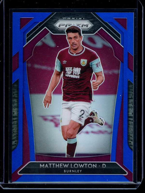 Matthew Lowton 2020-21 Panini Prizm Premier League Blue Prizm 104/199