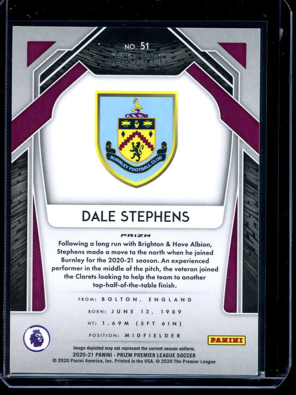 Dale Stephens 2020-21 Panini Prizm Premier League Blue Prizm 075/199