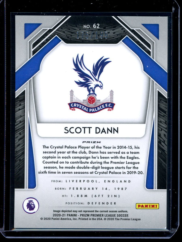 Scott Dann 2020-21 Panini Prizm Premier League Blue Prizm 075/199