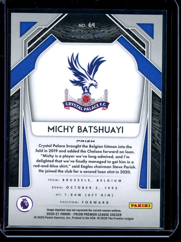 Michy Batshuayi 2020-21 Panini Prizm Premier League Blue Prizm 010/199