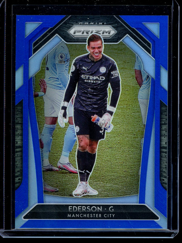 Ederson 2020-21 Panini Prizm Premier League Blue Prizm 140/199