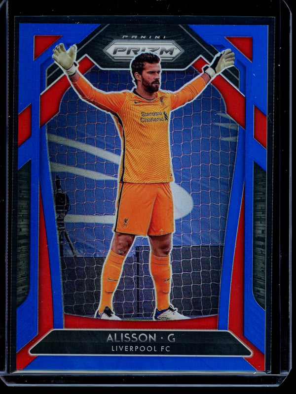 Alisson 2020-21 Panini Prizm Premier League Blue Prizm 139/199