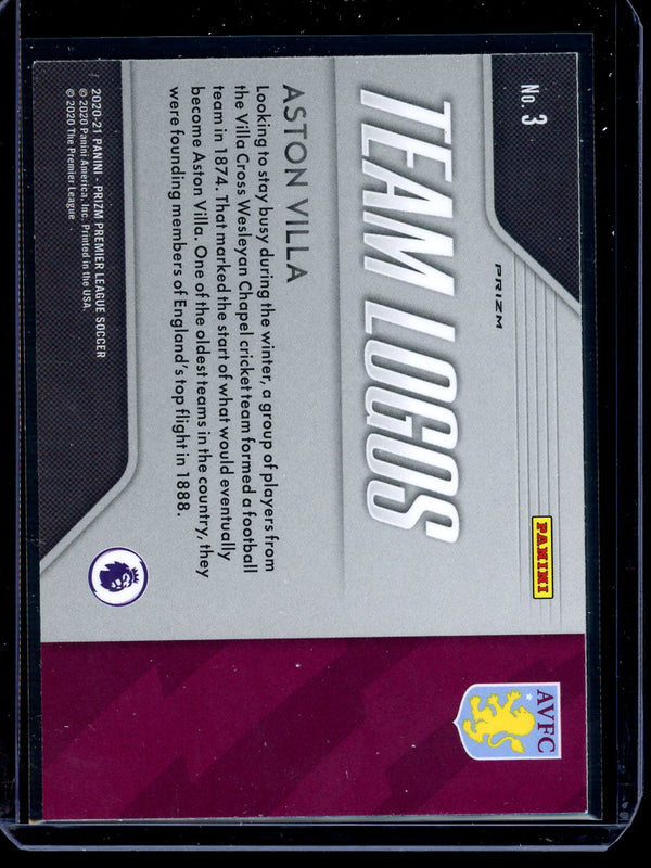 Aston Villa 2020-21 Panini Prizm Premier League Silver Prizm