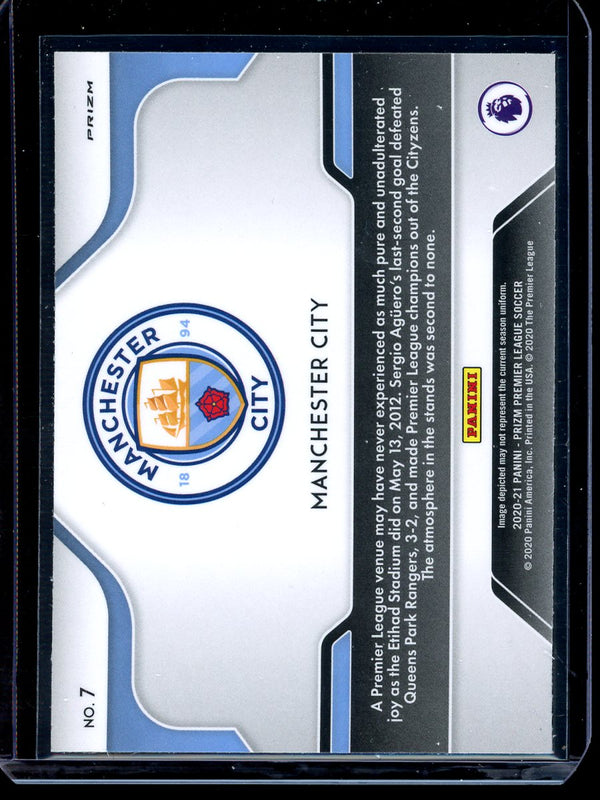 Atmosphere 2020-21 Panini Prizm Premier League Manchester City Silver Prizm