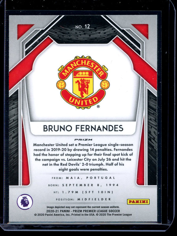 Bruno Fernandes 2020-21 Panini Prizm Premier League Silver Prizm