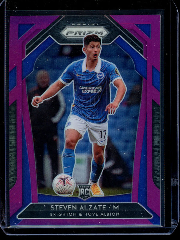 Steven Alzate 2020-21 Panini Prizm Premier League Purple Prizm RC 85/99