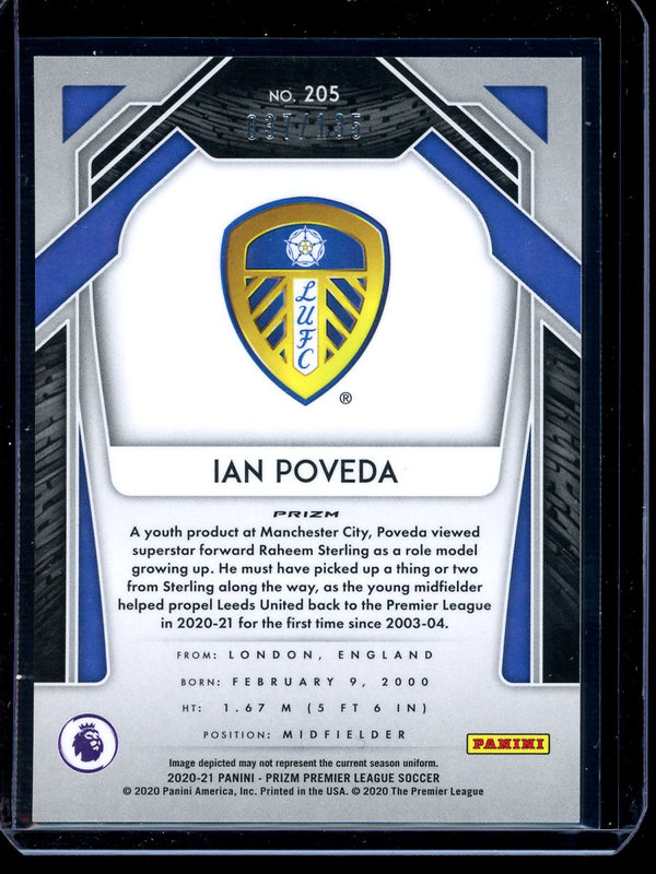 Ian Poveda 2020-21 Panini Prizm Premier League Red Mojo RC 037/135