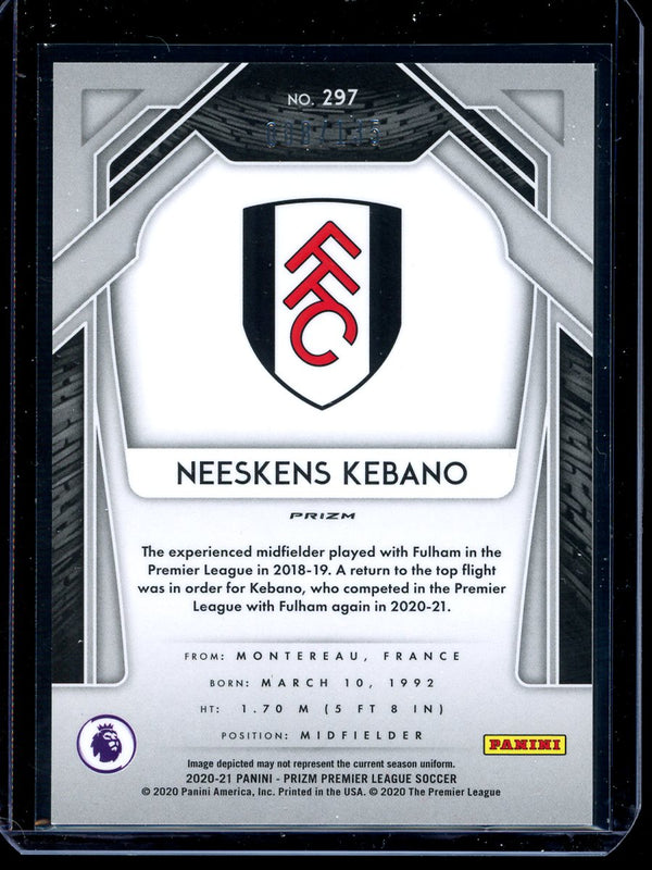 Neeskens Kebano 2020-21 Panini Prizm Premier League Red Mojo RC 008/135