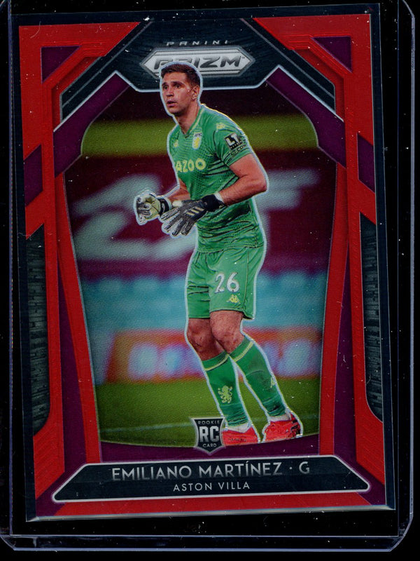 Emiliano Martinez 2020-21 Panini Prizm Premier League Red Prizm RC 021/149