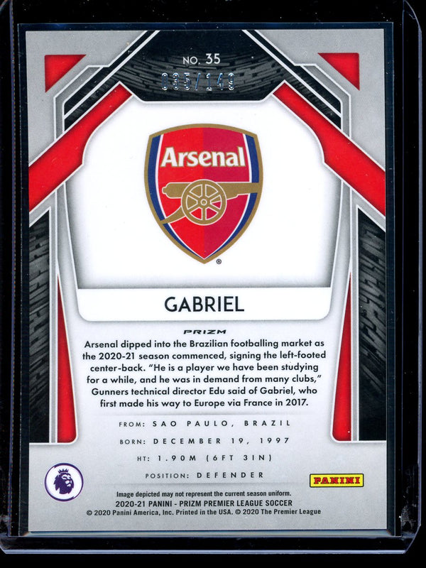 Gabriel 2020-21 Panini Prizm Premier League Red Prizm RC 035/149