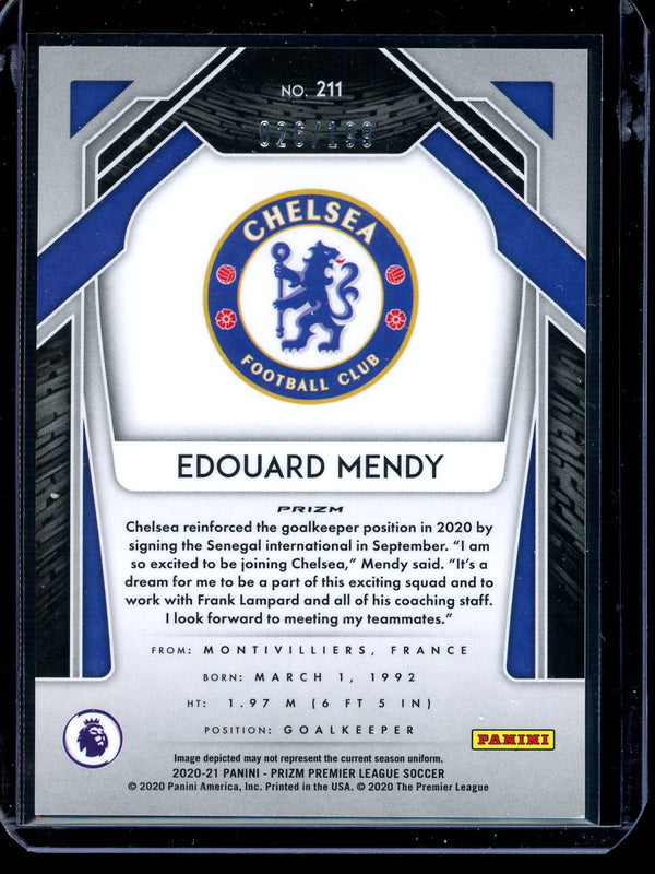 Edouard Mendy 2020-21 Panini Prizm Premier League Blue Prizm RC 026/199