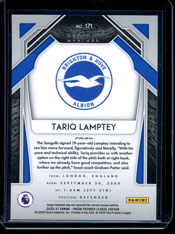 Tariq Lamptey 2020-21 Panini Prizm Premier League Blue Prizm RC 133/199