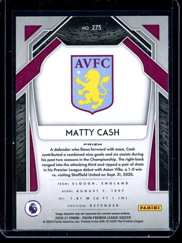 Matty Cash 2020-21 Panini Prizm Premier League Pink Wave RC