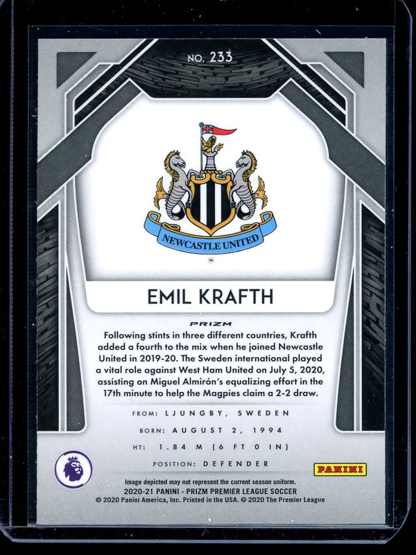 Emil Krafth 2020-21 Panini Prizm Premier League Multi Color RC