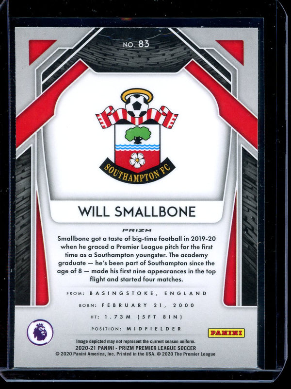 Will Smallbone 2020-21 Panini Prizm Premier League Hyper Prizm RC