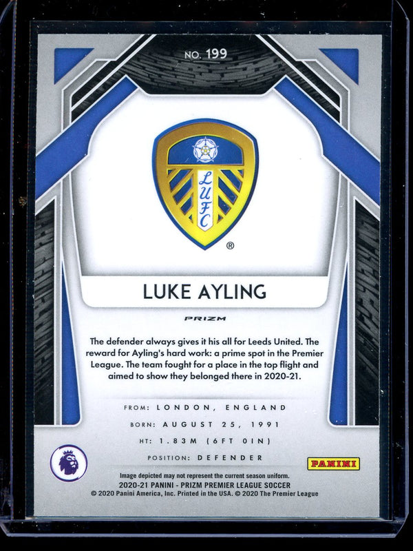 Luke Ayling 2020-21 Panini Prizm Premier League Silver Prizm RC