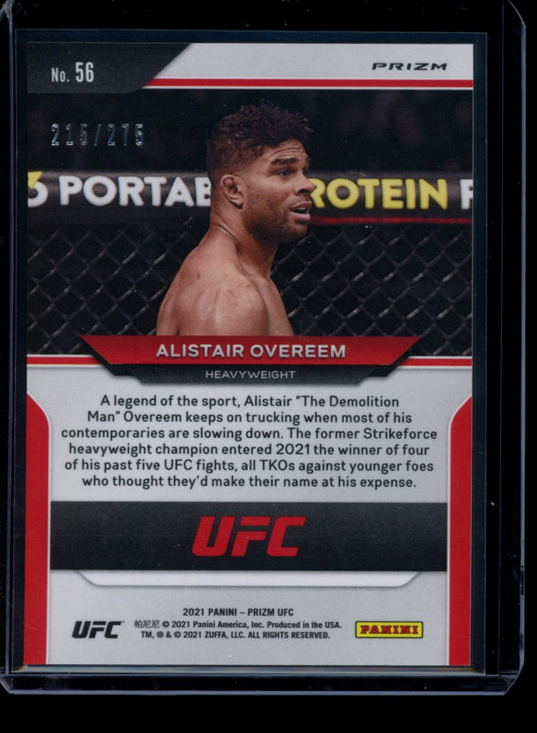 Alistair Overeem 2021 Panini Prizm UFC Red Prizm 215/275