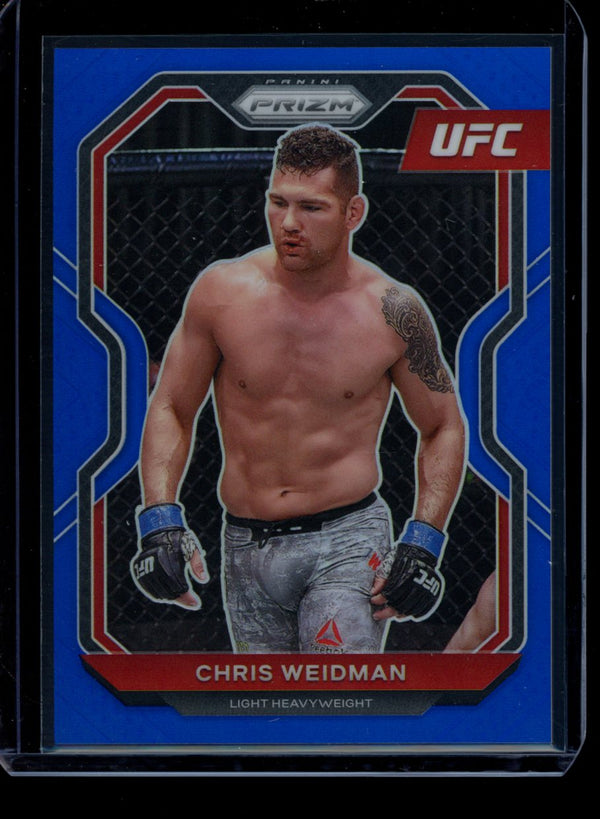 Chris Weidman 2021 Panini Prizm UFC Blue Prizm 091/199