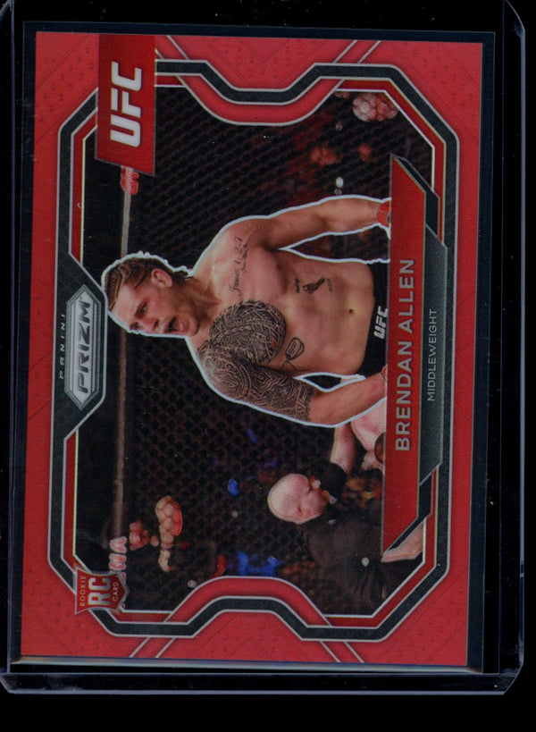 Brendan Allen 2021 Panini Prizm UFC Red Prizm RC 151/275