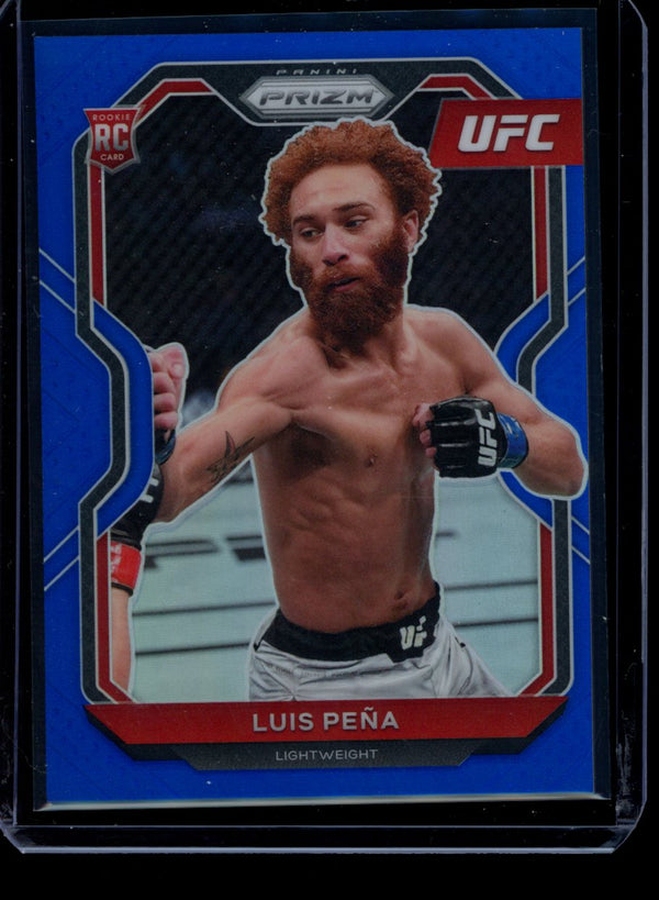 Luis Pena 2021 Panini Prizm UFC Blue Prizm RC 002/199