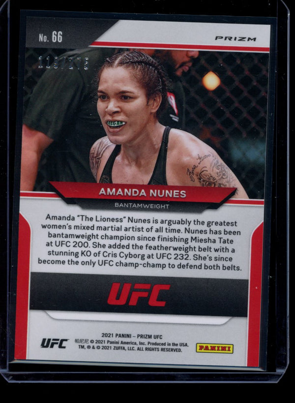 Amanda Nunes 2021 Panini Prizm UFC Red Prizm 119/275