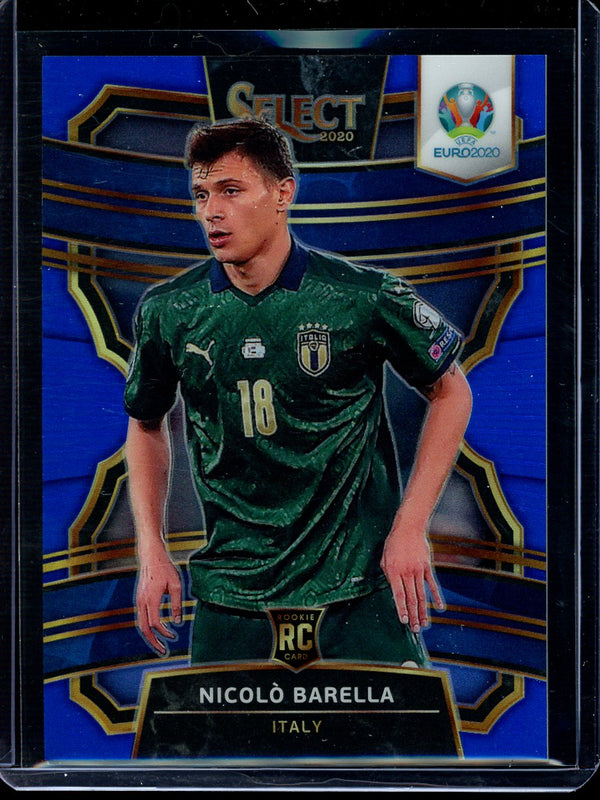 Nicolo Barella 2020 Panini Select Euro Soccer Terrace Blue RC 154/225