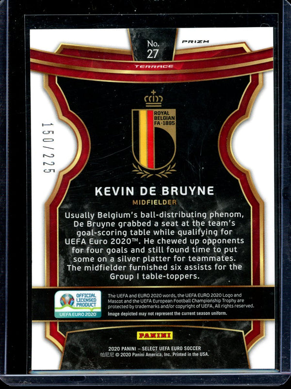 Kevin De Bruyne 2020 Panini Select Euro Soccer Terrace Blue 150/225