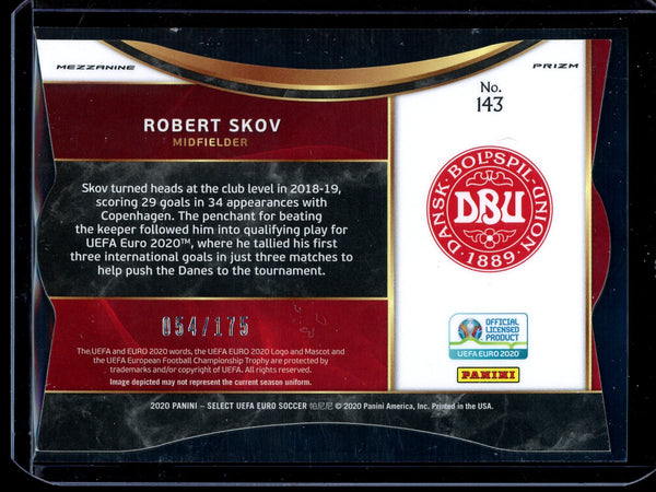 Robert Skov 2020 Panini Select Euro Soccer Mezzanine Light Blue RC 054/175