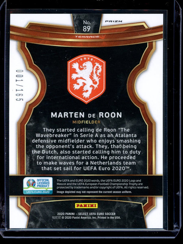 Marten De Roon 2020 Panini Select Euro Soccer Terrace Maroon RC 001/165