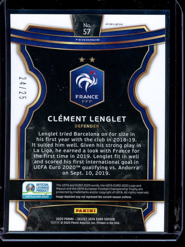 Clement Lenglet 2020 Panini Select Euro Soccer Terrace Tie-Dye 24/25