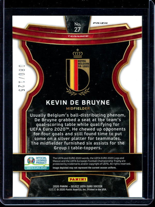 Kevin De Bruyne 2020 Panini Select Euro Soccer Terrace Orange 080/125