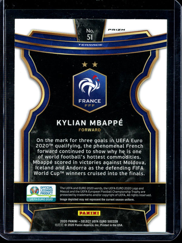 Kylian Mbappe 2020 Panini Select Euro Soccer Terrace Silver