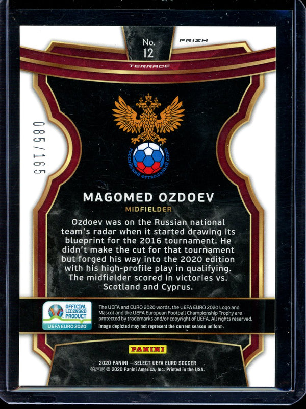 Magomed Ozdoev 2020 Panini Select Euro Soccer Terrace Maroon RC 085/165