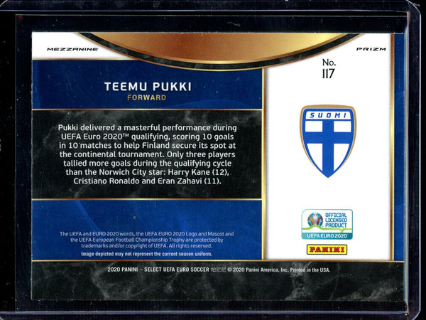 Teemu Pukki 2020 Panini Select Euro Soccer Mezzanine Silver RC