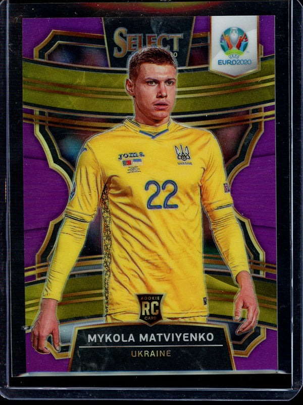 Mykola Matviyenko 2020 Panini Select Euro Soccer Terrace Purple RC 47/79