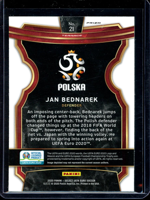 Jan Bednarek 2020 Panini Select Euro Soccer Terrace Silver RC