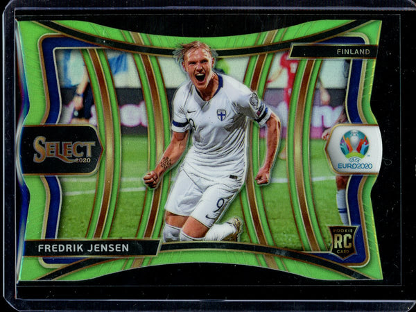 Fredrik Jensen 2020 Panini Select Euro Soccer Mezzanine Neon Green RC 013/149