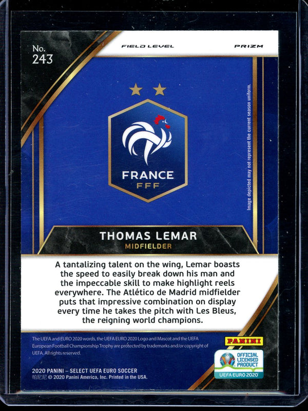 Thomas Lemar 2020 Panini Select Euro Soccer Field Level Silver