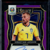 Sebastian Larsson 2020 Panini Select Euro Soccer Singatures Purple 15/75