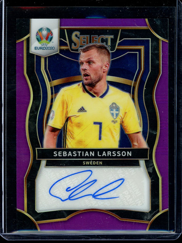 Sebastian Larsson 2020 Panini Select Euro Soccer Singatures Purple 15/75