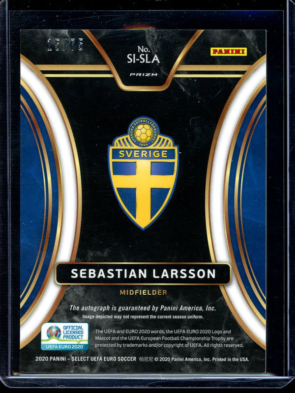 Sebastian Larsson 2020 Panini Select Euro Soccer Singatures Purple 15/75